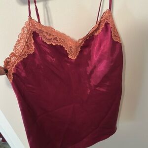 Linea donatella silk slip top in pink